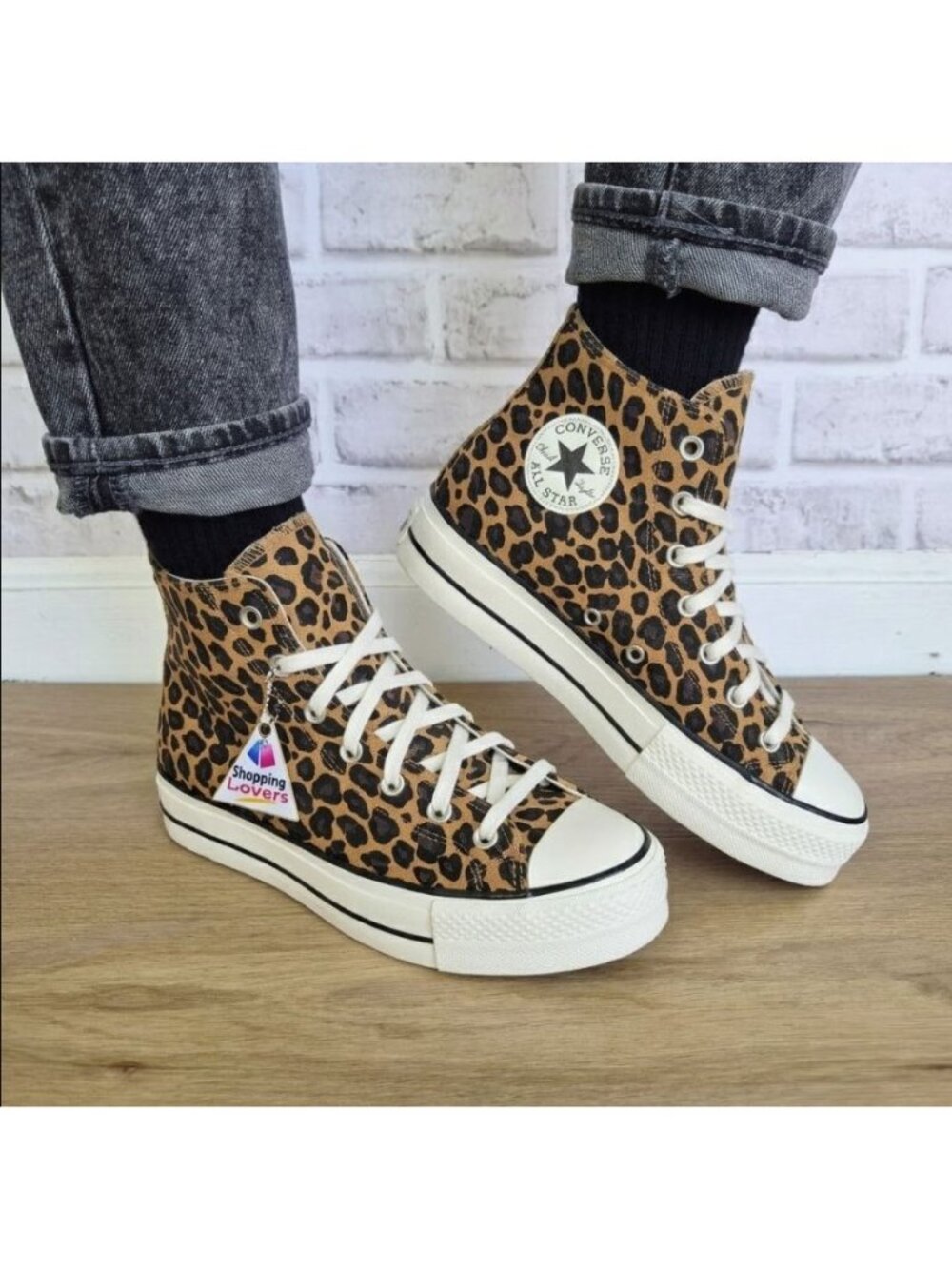 ⭐Converse Chuck Taylor Lift Platform Leopard  Sz 9.5 Women Shoes Sneaker A17979C